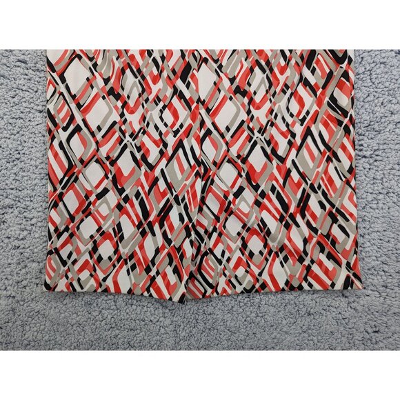 Kasper Knee Length Pencil Skirt Womens 10 Colorful Artsy Lightweight Stretch - Picture 7 of 15